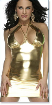 Short Gold Dress AA9022-S4