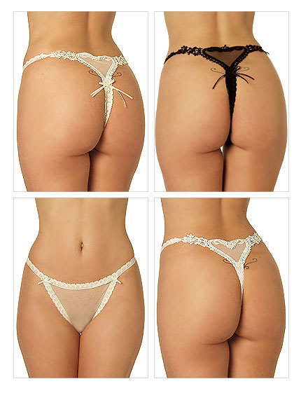 Sheer Lacy Thong MM5041-S2