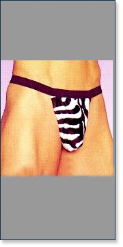 Zebra Print Thong MU2703