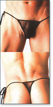 Men's Black Thong MU5376