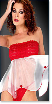 Strapless Valentine's Day Top 4133