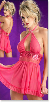 Crossover Halter Babydoll AA2181