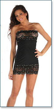 Lace Bandeau Mini Dress AA2185