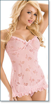 Sheer Butterfly Babydoll AA2186