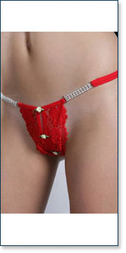 Rhinestone G-String Panty AA7525