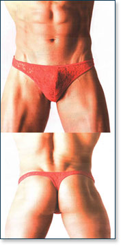 Men's Red Thong MU5362