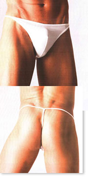 Men's White G-string MU5381