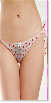 Red Hearts String Bikini UU074